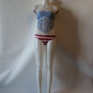 HEAL STARS STRIPES 2 PC BANDEUA TOP BIKINI M *